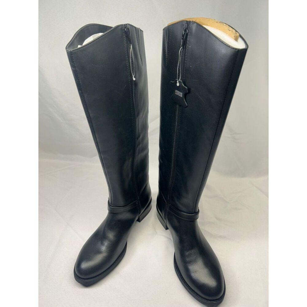On 34th Womens Firesse Wide Calf Riding Boots Black Size 7.5 Riding Ret $190 NIB